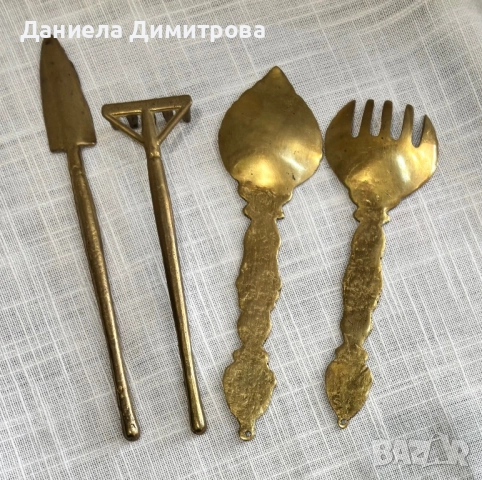 Два комплекта от месинг/бронз, снимка 2 - Антикварни и старинни предмети - 52476227