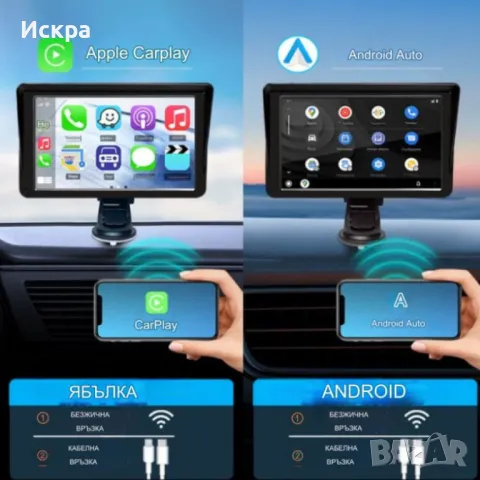 Монитор за кола 7 инча, блутут, джи пи ес, разговори, радио 