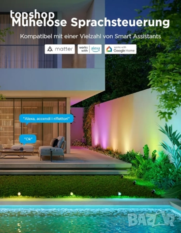 Нови 4 бройки в комплект LED прожектори Govee, IP67 водоустойчиво градинско осветление, RGBWIC ..., снимка 6 - Прожектори - 52261349