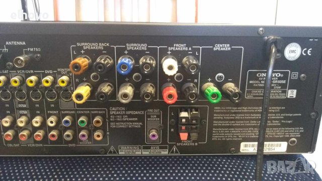 Ресивър Onkyo TX-SR505E, снимка 12 - Ресийвъри, усилватели, смесителни пултове - 41540236
