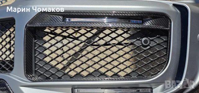 Карбон добавки + Лед светлини за предна броня BRABUS W464 Mercedes G900, снимка 6 - Части - 47683171