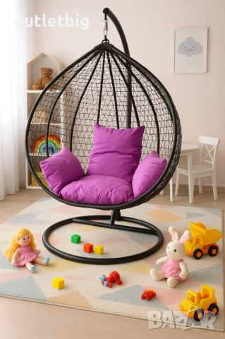 Люлка градинска висяща люлка тип гнездо,яйце–Промоция!, снимка 7 - Градински мебели, декорация  - 52232020