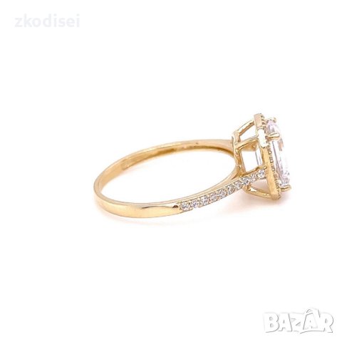 Златен дамски пръстен 2,72гр. размер:59 14кр. проба:585 модел:21946-4, снимка 2 - Пръстени - 44279664