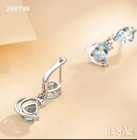 Сребърен комплект от естествен топаз, снимка 7 - Бижутерийни комплекти - 53869014