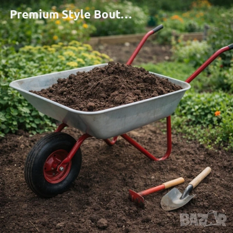 Градинска количка с товаропоносимост 100 кг - голям капацитет и стабилна основа, снимка 2 - Градински инструменти - 53835623
