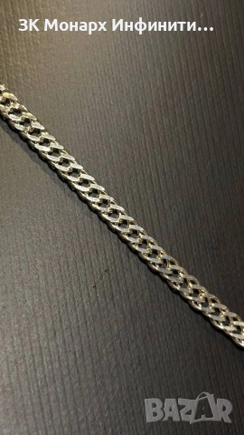 сребърен ланец , снимка 3 - Колиета, медальони, синджири - 48182790