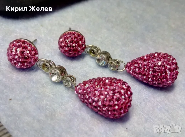 ЕЛЕГАНТНИ СКЪПОЦЕННИ СРЕБЪРНИ ОБЕЦИ РОДИРАНО СРЕБРО 925 с ЦВЕТНИ КАМЪНИ / ЦИРКОНИ 49282