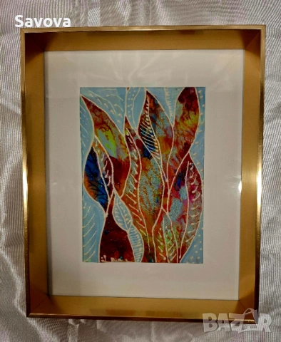 Авторска картина "Синьо", снимка 3 - Картини - 53474431