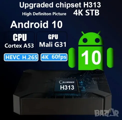 ТВ Приемник/Мултимедия, Smart Устройство X96Q Android TV Box, WiFi, 4K, 2+16GB, БЕЗПЛАТНА ТЕЛЕВИЗИЯ!, снимка 3 - Приемници и антени - 50409137