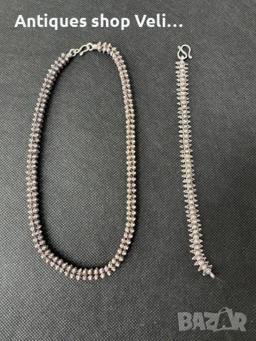 Сребърно колие и гривна в етно стил Филигран №6972