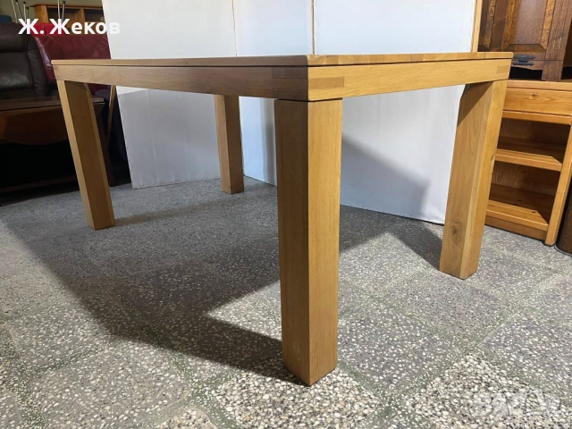 Дъбова трапезна маса, снимка 2 - Маси - 53715911