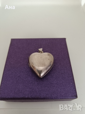 Голямо сребърно сърце , снимка 2 - Колиета, медальони, синджири - 44638966