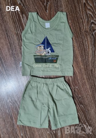 Детски зелен летен комплект-5лв.НОВ, снимка 1 - Комплекти за бебе - 39878834