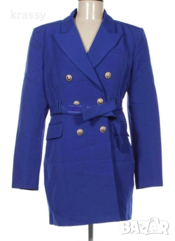 НОВО страхотно дълго елегантно дамско сако с интересен гръб (размер Л), снимка 1