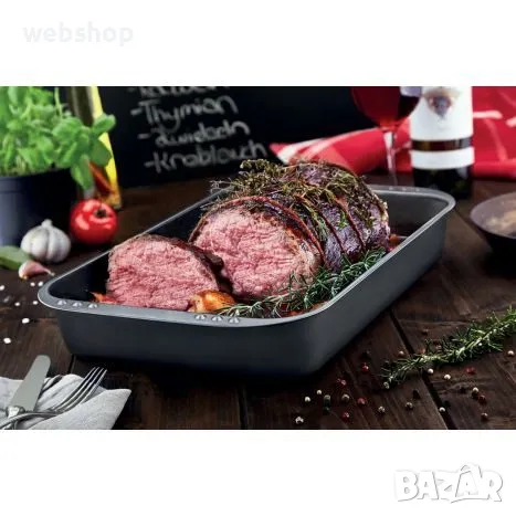 Дълбока Тава за печене с размери 41х26.5х6 см и двуслойно незалепващо покритие, снимка 1