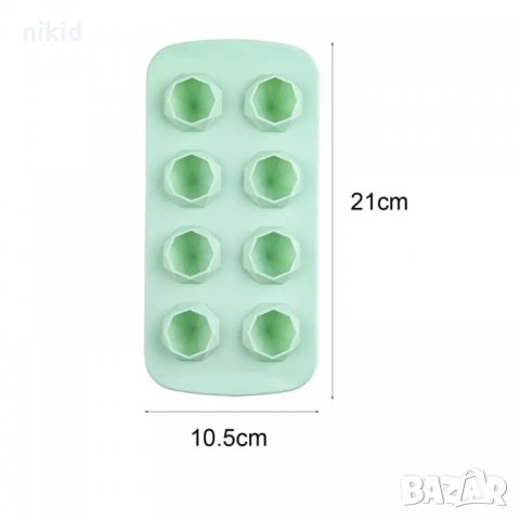 3d 8 диаманта диаманти кристали силиконов молд форма фондан шоколад гипс бонбони лед, снимка 5 - Форми - 35828103