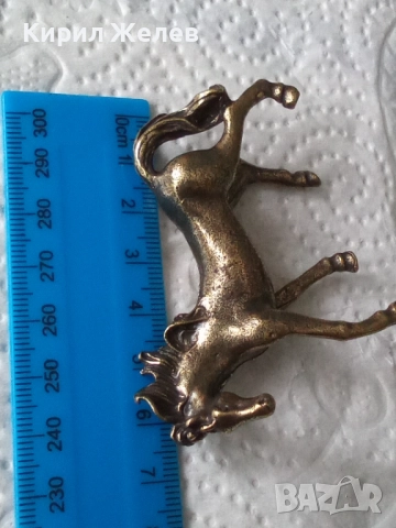 Бронзова фигурка на кон малка 52497, снимка 7 - Антикварни и старинни предмети - 52589418