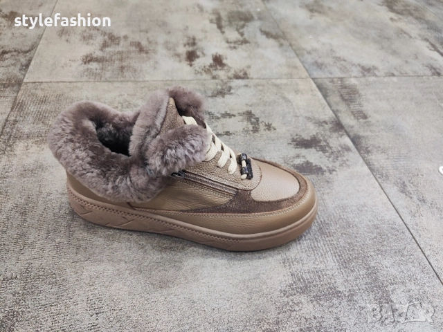 Доставка преди Коледа!Боти от естествена кожа с нежен топъл хастар от естествена вълна /01