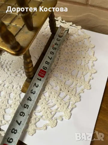 Малък люлеещ се месингов стол от Англия, снимка 9 - Антикварни и старинни предмети - 47983019