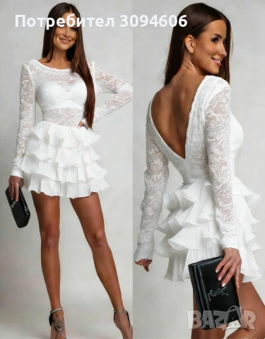 Дамска рокля с дантела 