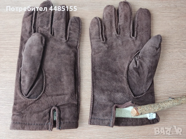  Зимни ръкавици от естествен велур, снимка 6 - Ръкавици - 53187596