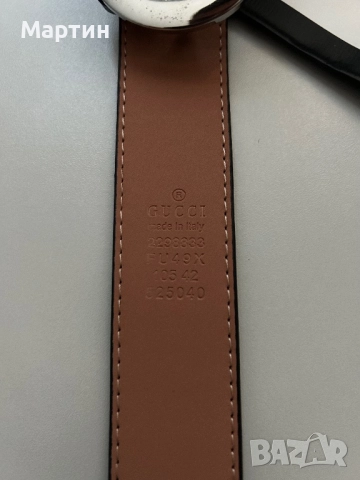 Колан и портфейл Gucci, снимка 7 - Колани - 51693577