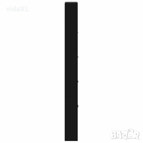 vidaXL Шкаф за обувки, черен, 59x17x169 см, инженерно дърво, снимка 5 - Шкафове - 56147144