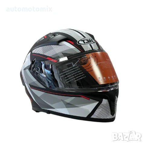 КАСКА ЗА МОТОР С ОЧИЛА, Размери S, M, L, XL - Черен мат/Червен - 721368, снимка 3 - Аксесоари и консумативи - 51225316