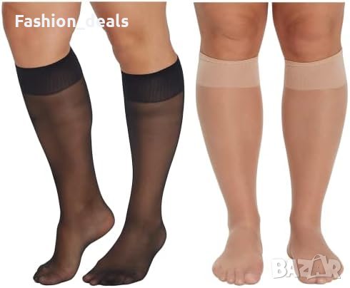 Нови 6 чифта Удобни 15D Високи чорапи с подсилени пръсти Жени , снимка 8 - Бельо - 41955519