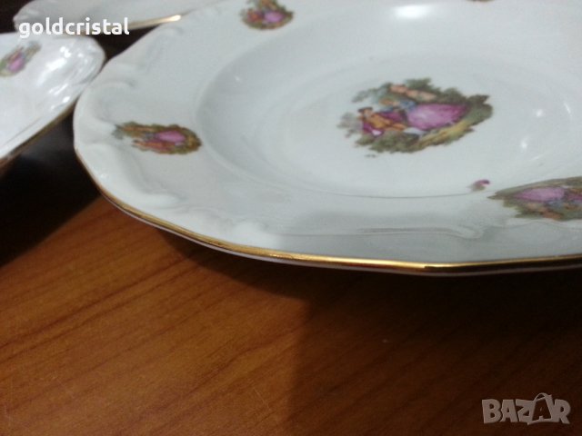 Стар български порцелан чинии барок Изида , снимка 5 - Антикварни и старинни предмети - 39896764