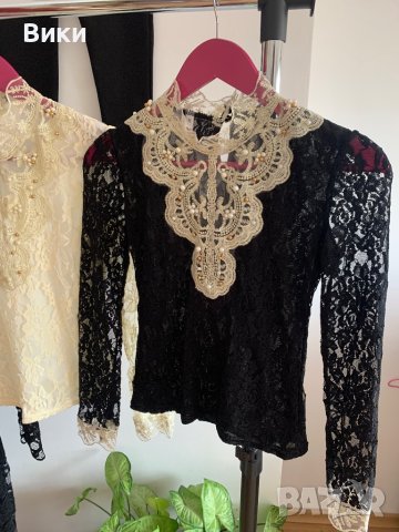 Дамска блуза в черно и бяло