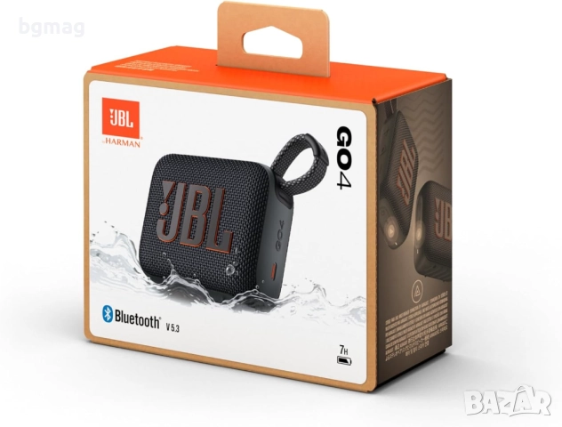 JBL Go 4 безжична Bluetooth тонколонка-черен цвят , снимка 8 - Bluetooth тонколони - 52107378