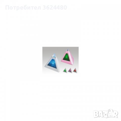 Светещ в 7 цвята led часовник пирамида, снимка 5 - Други - 39932058
