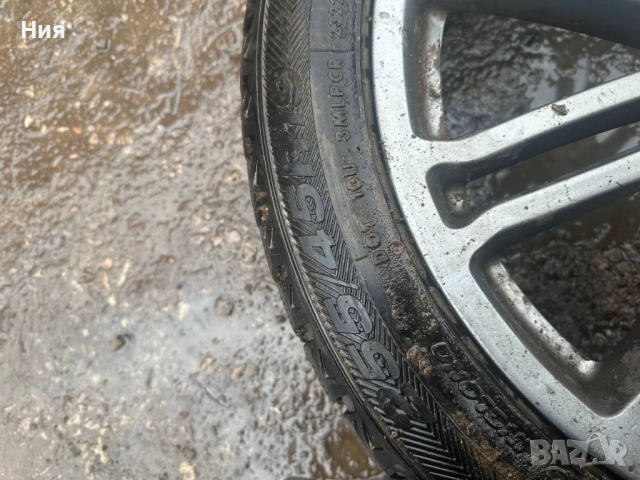 Оригинални 17" джанти Mercedes 5x112 + гуми 225/45 R17, снимка 2 - Части - 53506738