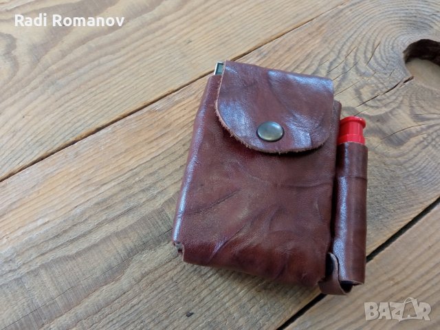 Ръчно изработена кожена табакера , снимка 3 - Други - 42129759