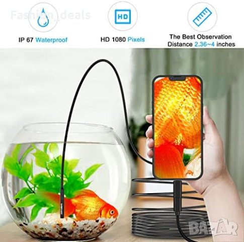 Нова 1080P водоустойчива ендоскопска WiFi камера борескоп за Android iPhone, снимка 7 - Друга електроника - 41795220
