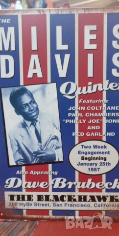 Miles Davis Quintet 25 january 1957-изключителна метална табела(плакет), снимка 3 - Китари - 34530201