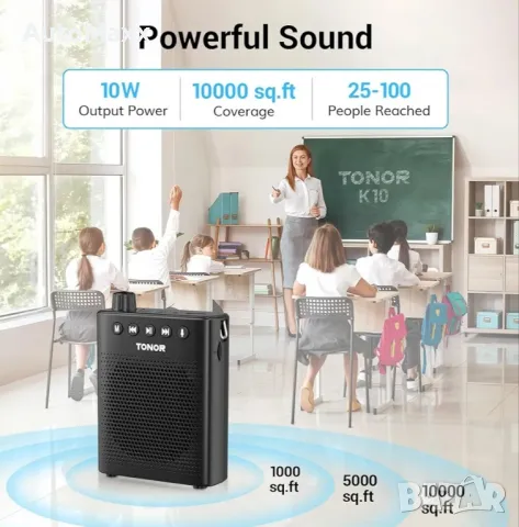 TONOR Преносим гласов усилвател , снимка 2 - Ресийвъри, усилватели, смесителни пултове - 49942778