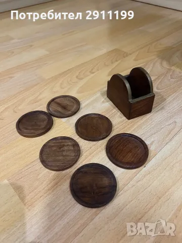 Дървени поставки / подложки за чаши, снимка 2 - Други - 48070085