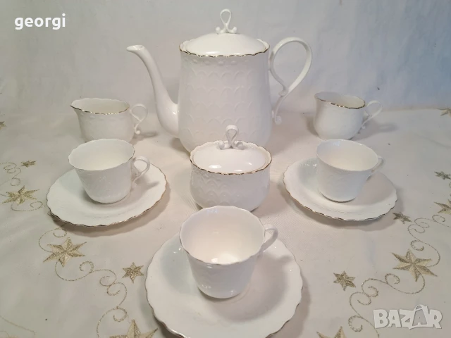български порцеланов сервиз фин костен порцелан Видин   26/5, снимка 2 - Сервизи - 50851432