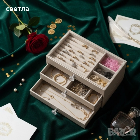 Органайзер за бижута с три чекмеджета – Multi functional Jewelry Storage Box