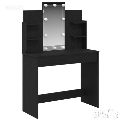 vidaXL Тоалетка Черния дъб 96 x 39 x 142 см Инженерна дървесина