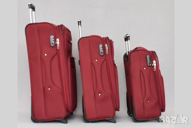 КОМПЛЕКТ КУФАРИ 3 БРОЯ - РАЗЛИЧНИ ЦВЕТОВЕ, снимка 5 - Куфари - 51645385