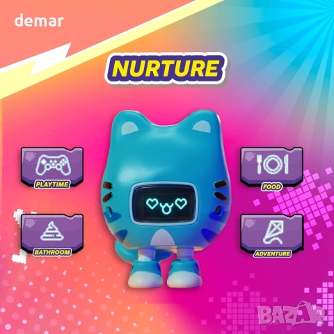 BEEP BOOP Miao Miao, ръчна електронна играчка, интерактивен домашен любимец, 5+ години, снимка 4 - Образователни игри - 53781960