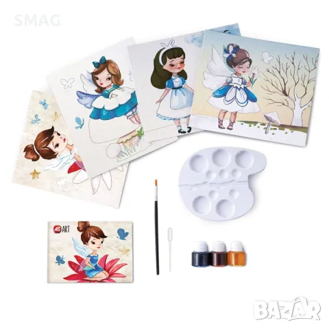 Комплект акварелни картини Феи 11 бр. S_1240405, снимка 2 - Рисуване и оцветяване - 49261469