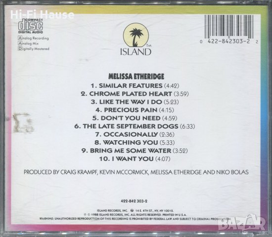 Melissa Etheridge, снимка 2 - CD дискове - 35762750