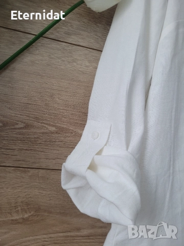 Бяла риза LIPSY LONDON лен , снимка 8 - Ризи - 51863402