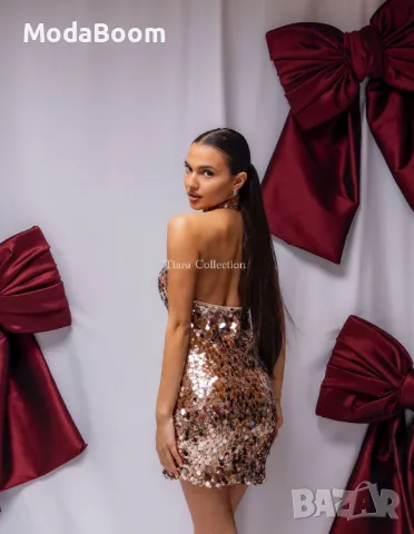 Стилна къса дамска рокля , снимка 3 - Рокли - 48274474