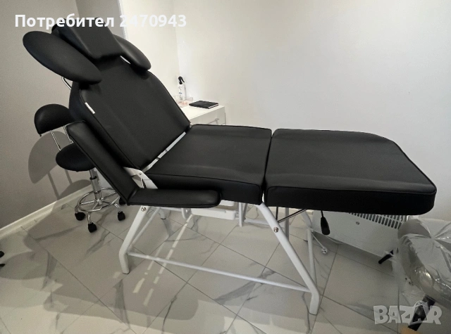 Козметичен стол подходящ за миглопластика, микроблейдинг и грим