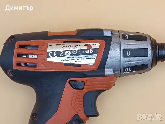Milwaukee C12 D тяло на минтоверт, снимка 3 - Винтоверти - 56318845